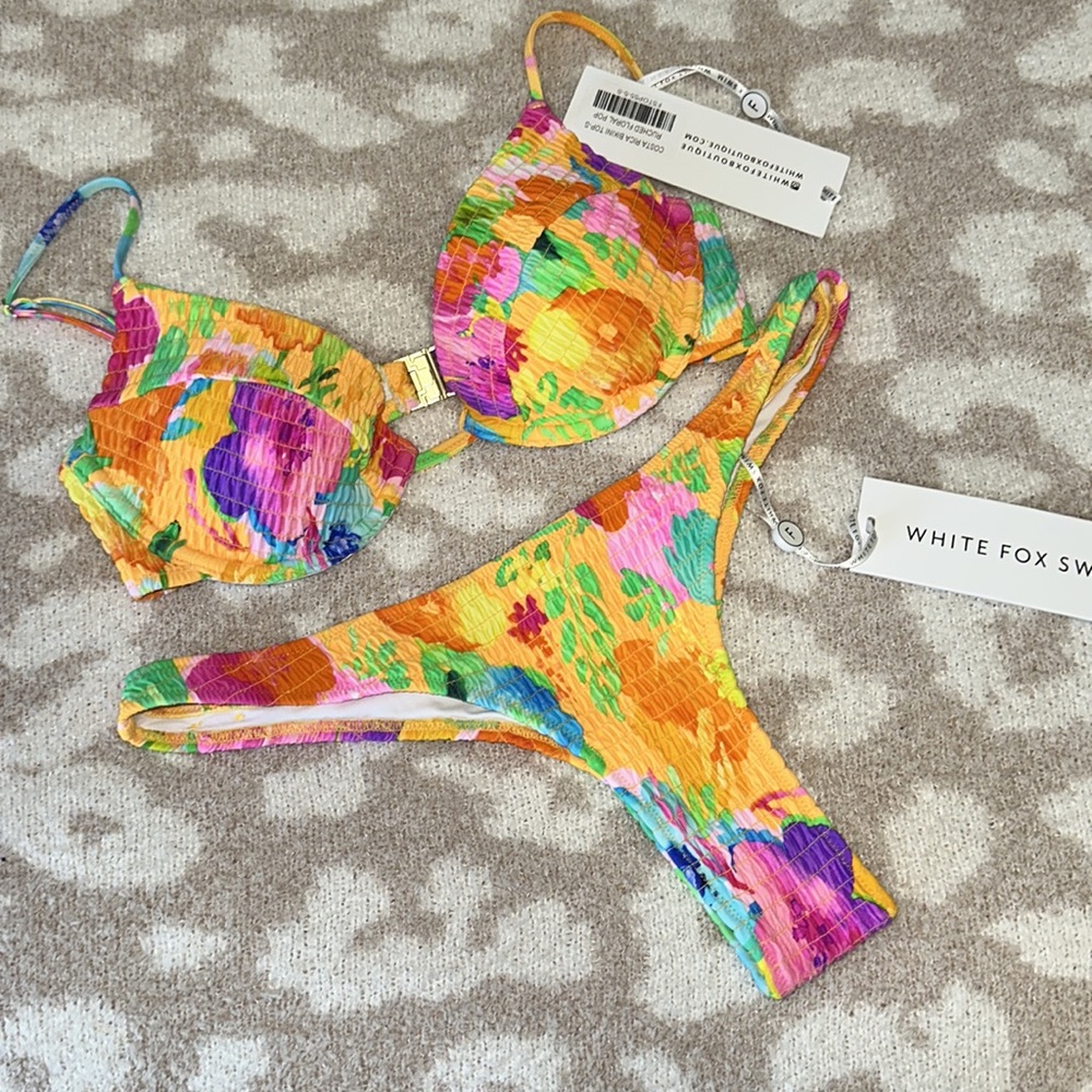 Never Worn White Fox Bikini Set
